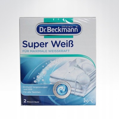 Dr.Beckmann 2x40 g chusteczki (proszek)Super WeiB