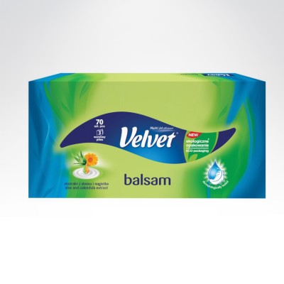 Velvet Balsam 70szt chusteczki 3 warstwy
