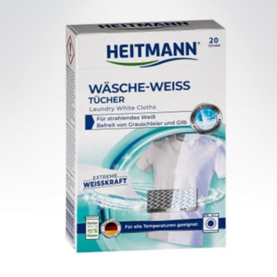 Heitmann chusteczki wybielające Wasche-Weiss 20szt.